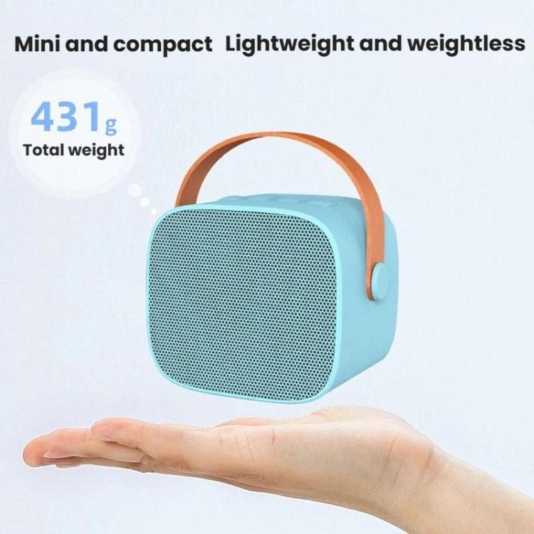 Portable Bluetooth Speaker With Detachable Microphone Kids Family Karaoke Set, Color: White Dual Mic