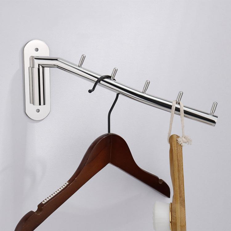 180-Degree Rotating Wall Mounted Hook 304 Stainless Steel Swivel Hanger For Towels & Clothes - Bright Color