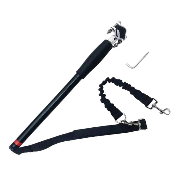 360-Degree Rotation Anti-Pull Dog Leash For Cycling Elastic Buffer Bungee Dog Leash - Black