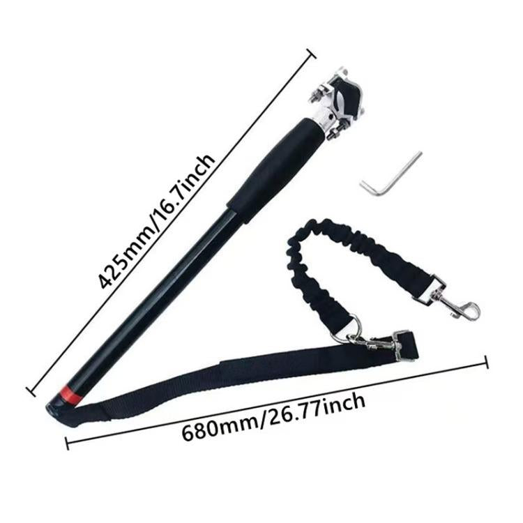 360-Degree Rotation Anti-Pull Dog Leash For Cycling Elastic Buffer Bungee Dog Leash - Black