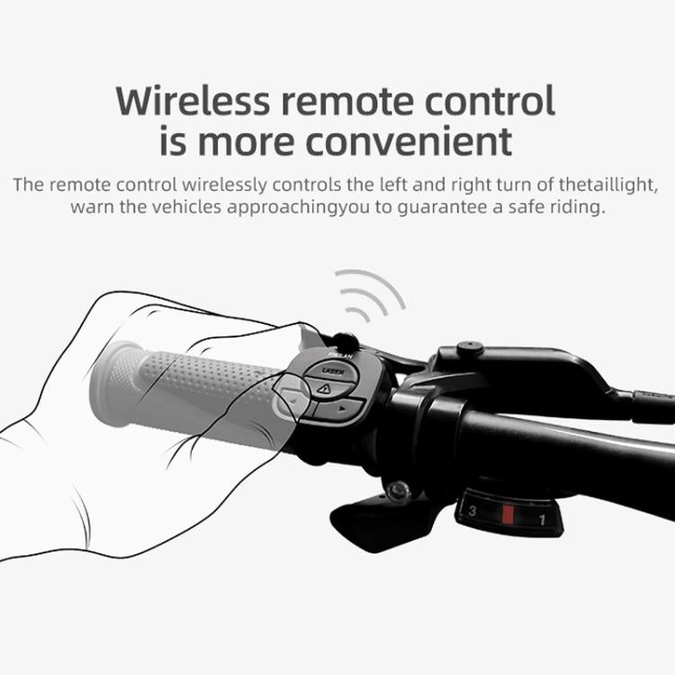 MEILAN X5 Smart Remote-Controlled Cycling Laser Tail Light Bicycle Turn Signal LED Warning Light