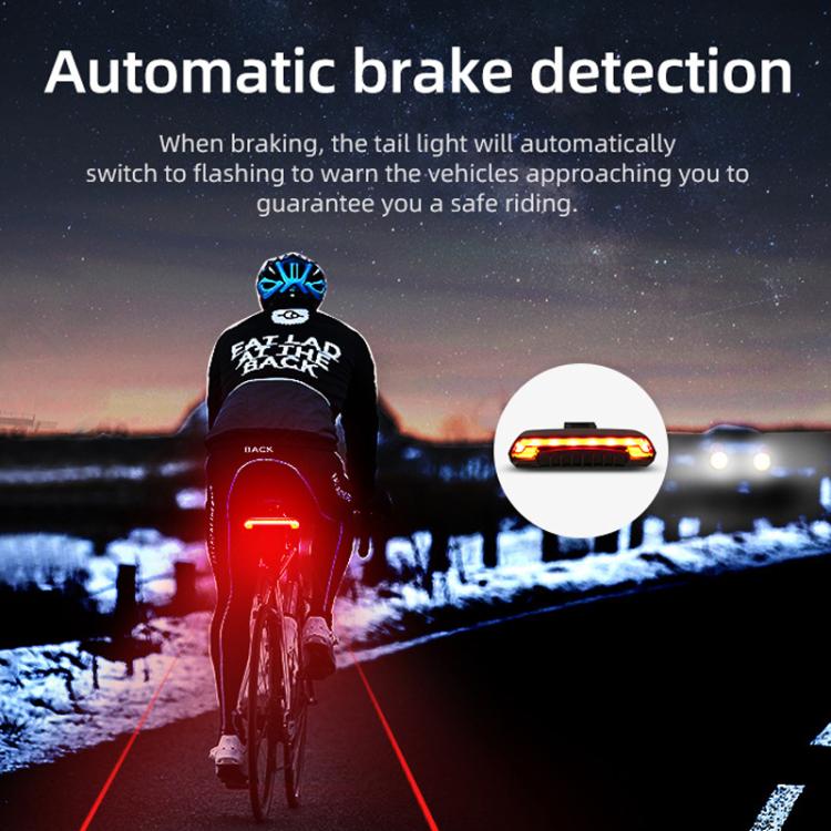 MEILAN X5 Smart Remote-Controlled Cycling Laser Tail Light Bicycle Turn Signal LED Warning Light