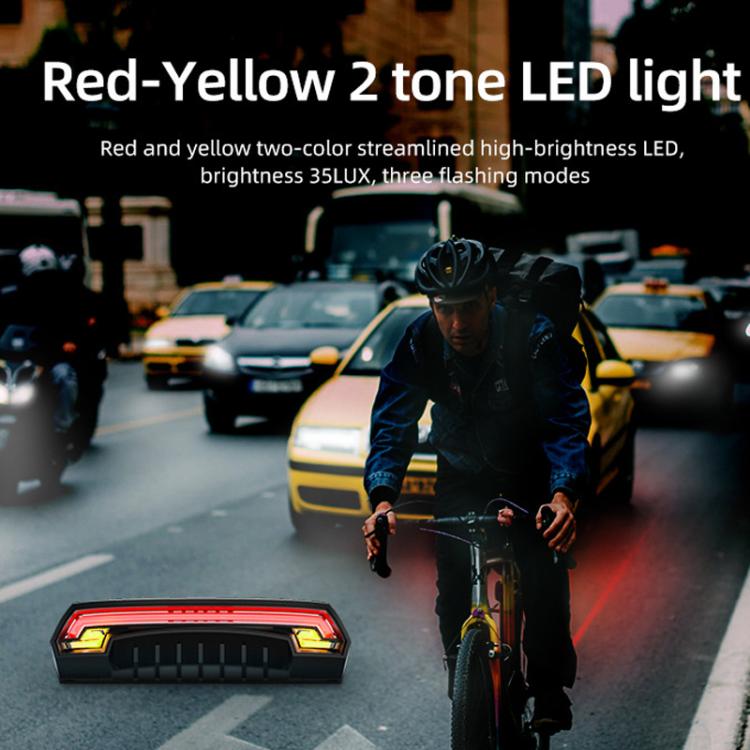 MEILAN X5 Smart Remote-Controlled Cycling Laser Tail Light Bicycle Turn Signal LED Warning Light