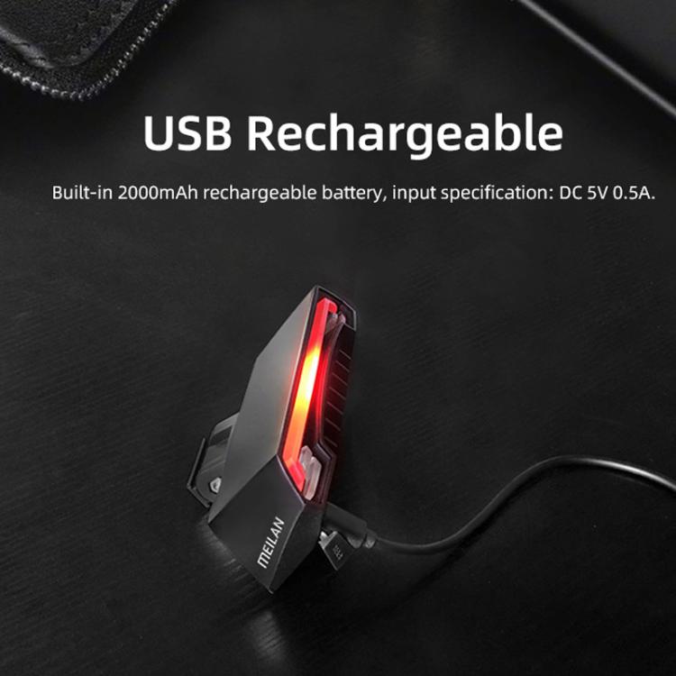 MEILAN X5 Smart Remote-Controlled Cycling Laser Tail Light Bicycle Turn Signal LED Warning Light