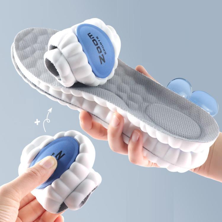 ZOOM Sports Air Cushion Shock Absorption Breathable Odor-Resistant Arch Support Insoles, Size: 45-46