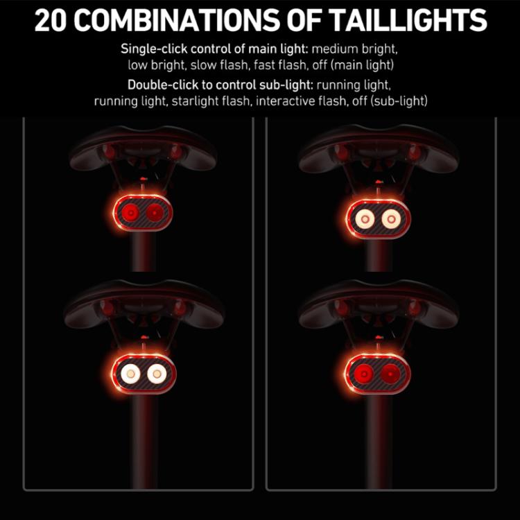 CYCLAMI CY200 Rear Lights Bicycle Light Smart Sensor Road Mountain Bike Light