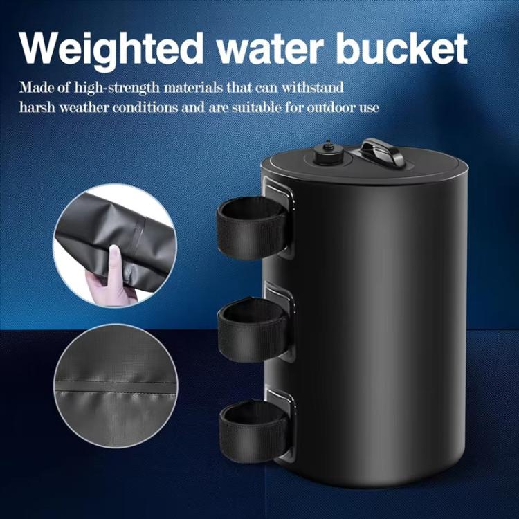 20L Outdoor Tent Water-Filled Base Sandbag Bag Weighted Water Bag Bucket Stabilizer - Black
