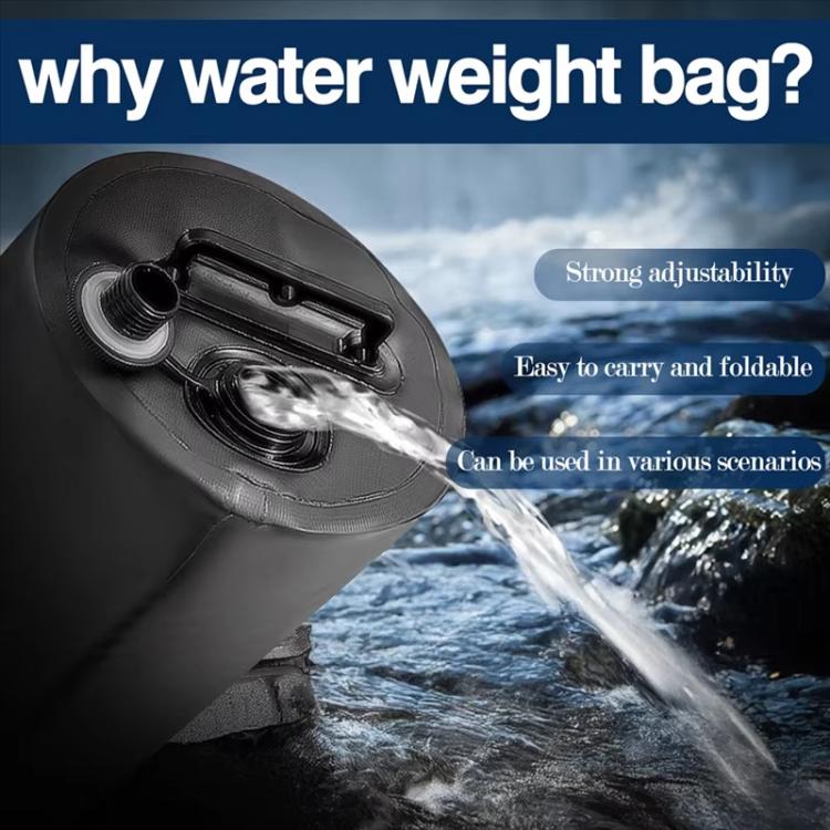 20L Outdoor Tent Water-Filled Base Sandbag Bag Weighted Water Bag Bucket Stabilizer - Black