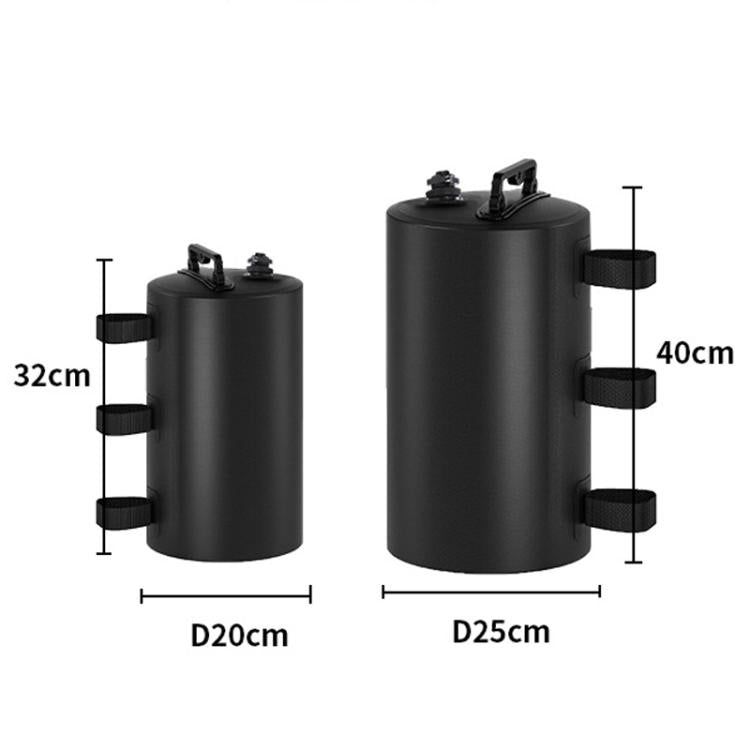10L Outdoor Tent Water-Filled Base Sandbag Bag Weighted Water Bag Bucket Stabilizer - Black