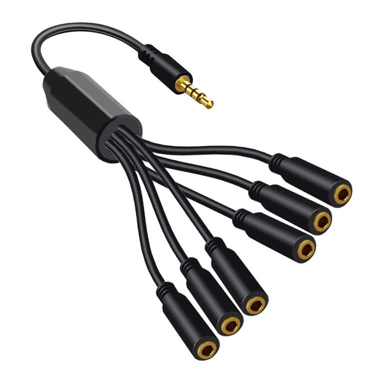 3.5mm Laptop Headphone AUX Adapter Cable, Specifications: 1 To 6
