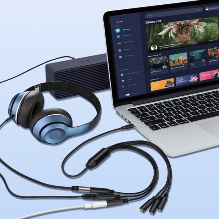 3.5mm Laptop Headphone AUX Adapter Cable, Specifications: 1 To 5