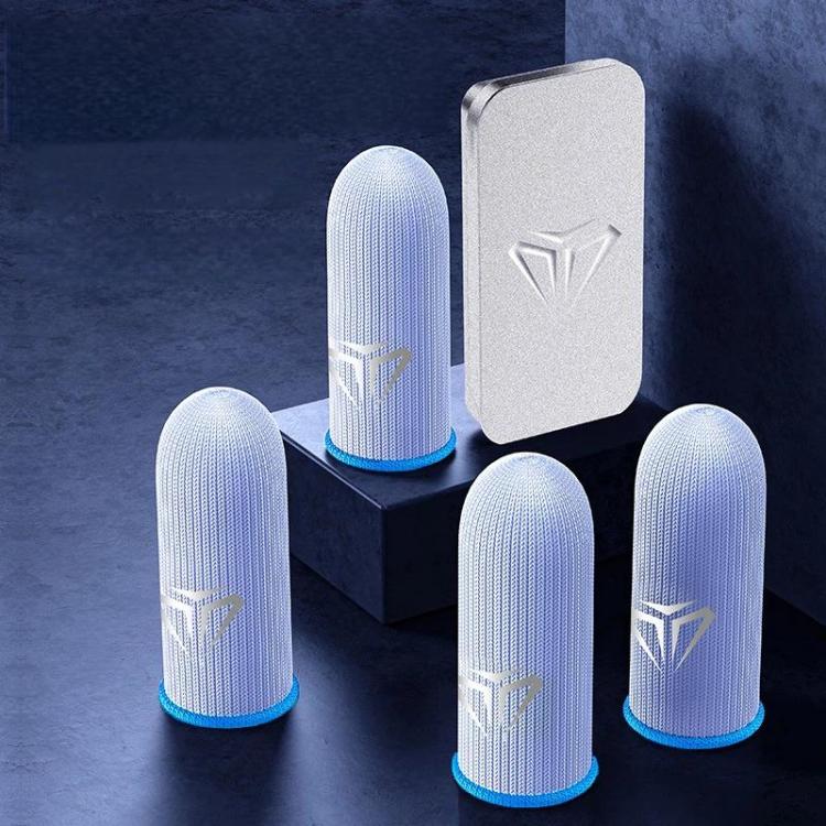 Shezi 2pairs E-Sports Gaming Finger Cots Breathable Sweat-Proof Anti-Slip Finger Sleeves