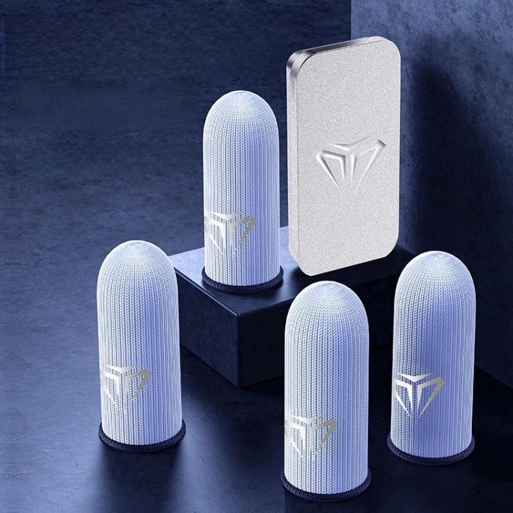 Shezi 2pairs E-Sports Gaming Finger Cots Breathable Sweat-Proof Anti-Slip Finger Sleeves