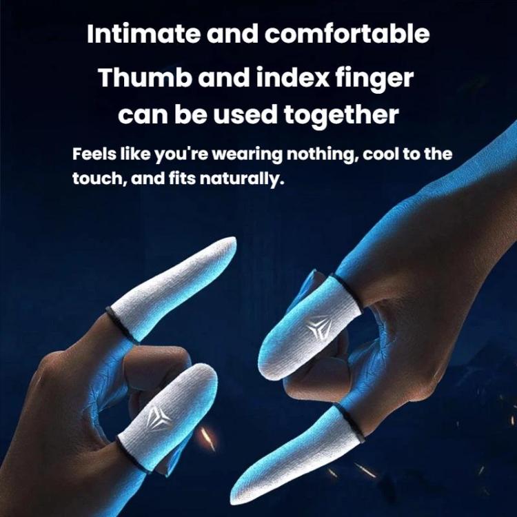 Shezi 2pairs E-Sports Gaming Finger Cots Breathable Sweat-Proof Anti-Slip Finger Sleeves