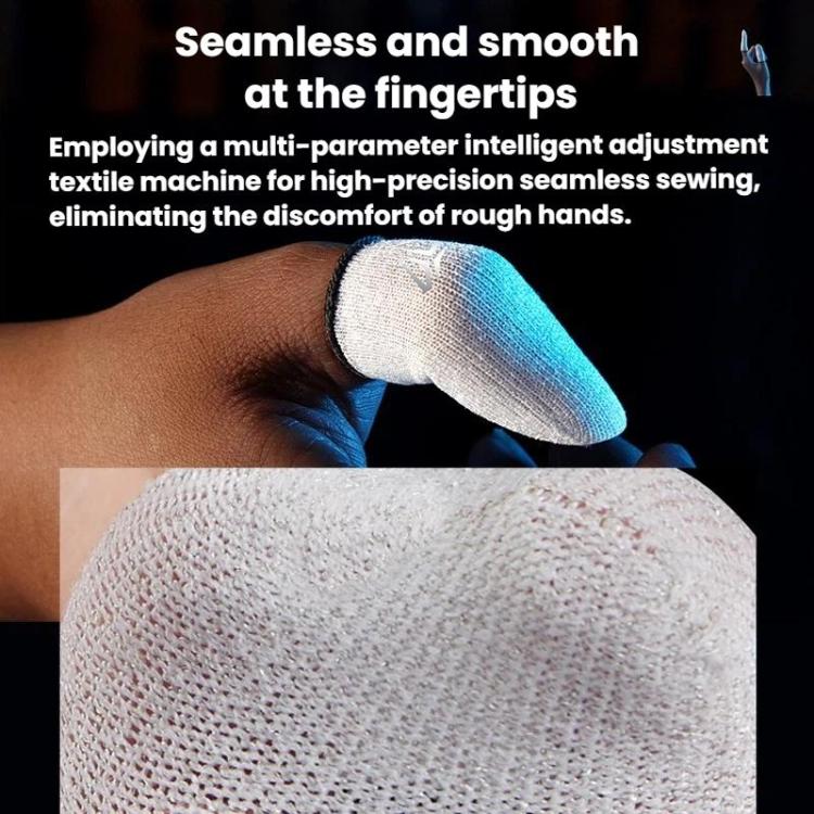 Shezi 2pairs E-Sports Gaming Finger Cots Breathable Sweat-Proof Anti-Slip Finger Sleeves