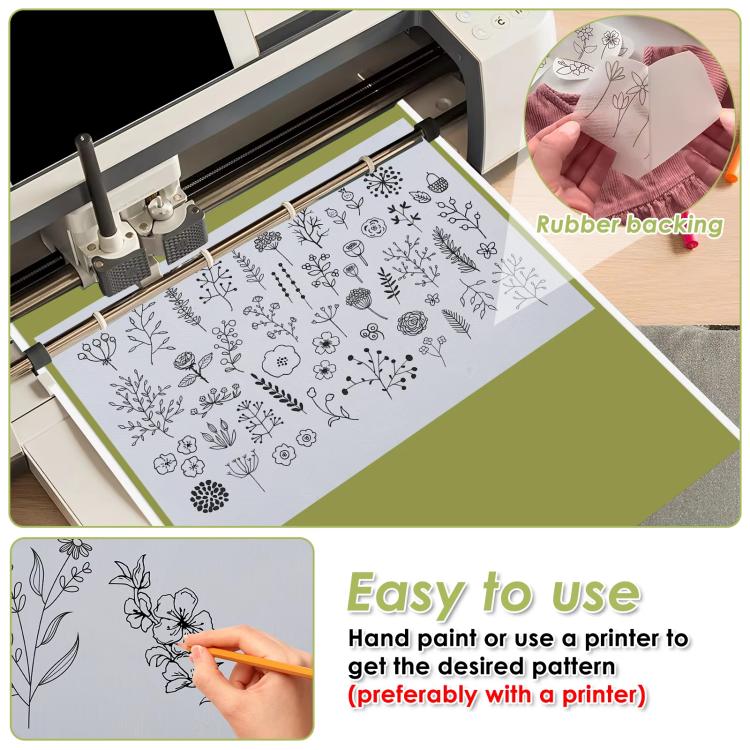 10pcs 21 x 30cm Odorless A4 Water-Soluble Adhesive Non-Woven Fabric Self-Adhesive DIY Embroidery Paper