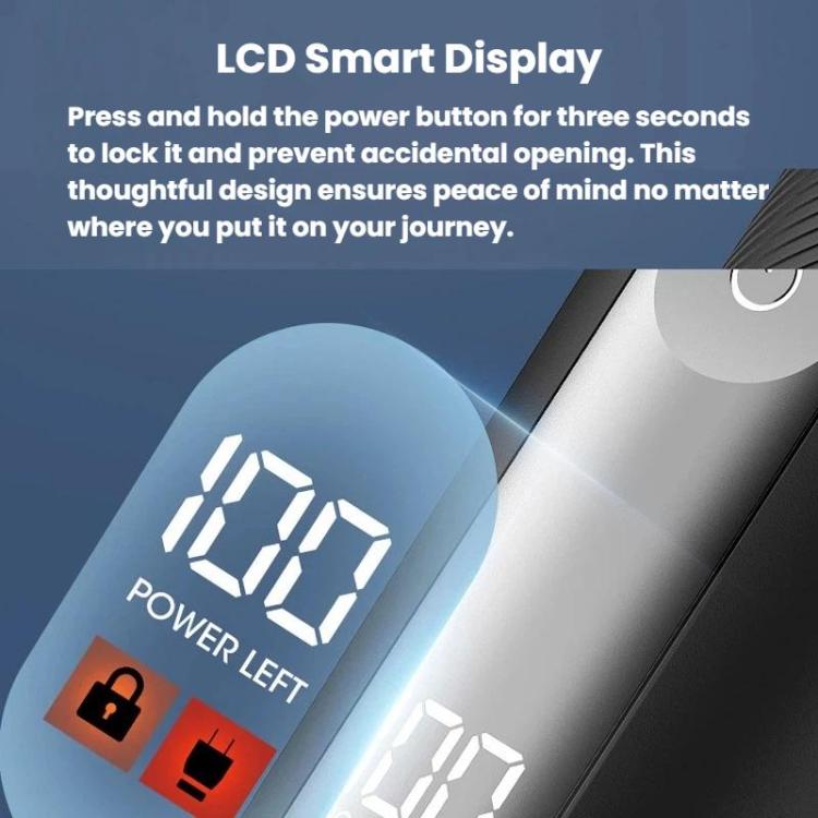 YJ-102 5 In 1 Multifunctional Men Hair Trimmer With Light IPX6 Waterproof For Hair & Nose Trimming - Black