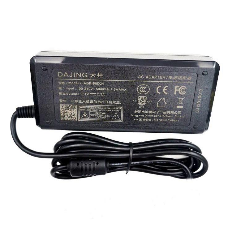 DAJING ADP-60D24 Label Printer Power Adapter 24V 2.5A, Interface: 5.5x2.5mm