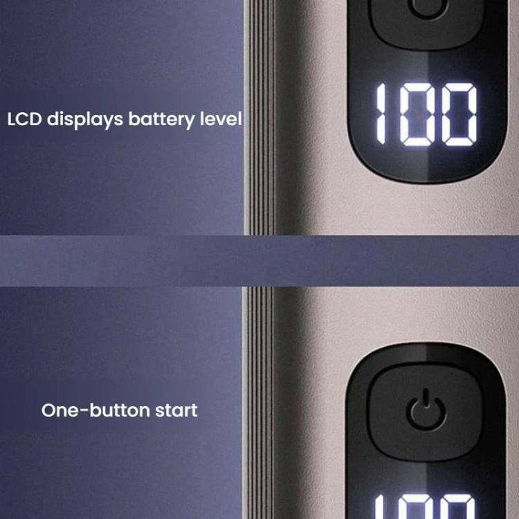 Portable Electric Digital Display Hair Clipper Multifunctional Hair & Nose Trimmer - Gold