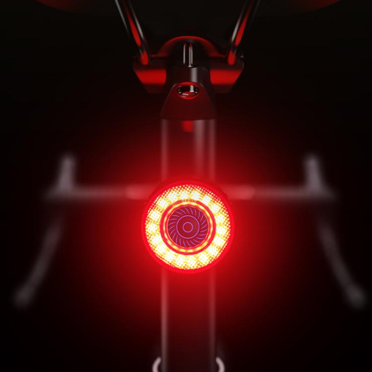 CYCLAMI CY120 Bicycle Smart Braking Carbon Fiber Vibration Sensing Rear Light Warning Light