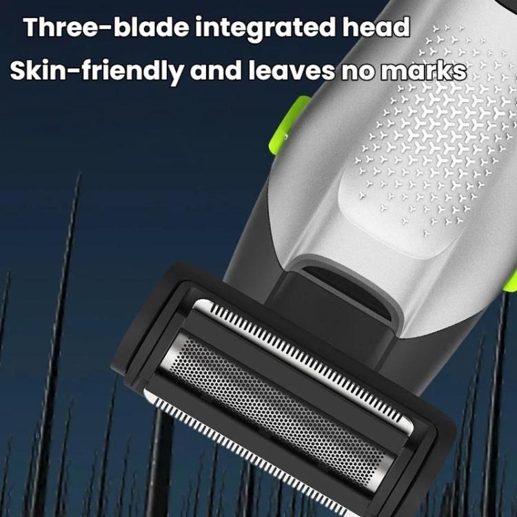 5 In 1 Multifunctional Electric Hair Clipper With LED Light IPX6 Waterproof Hair Trimmer & Nose Trimmer - Grey