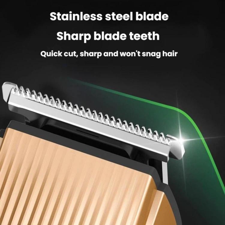 5 In 1 Multifunctional Rechargeable Hair Clipper With Digital Display IPX6 Waterproof Nose & Body Hair Trimmer - Black
