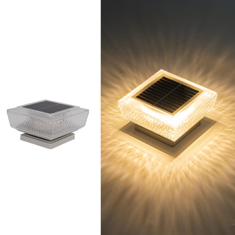 Waterproof Solar-Powered LED Pillar Light For Outdoor Courtyard Lighting