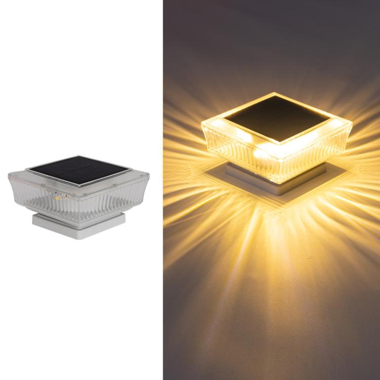 Waterproof Solar-Powered LED Pillar Light For Outdoor Courtyard Lighting