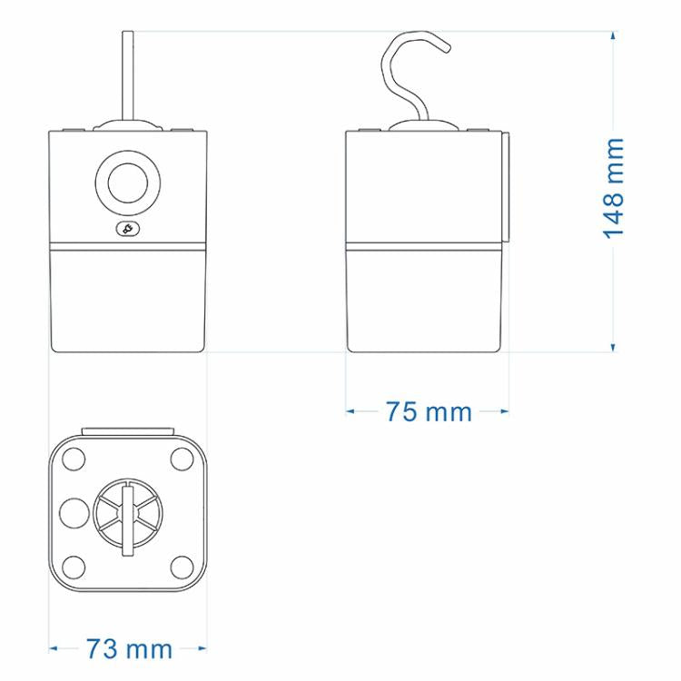 5W Rechargeable Hanging Sensor Night Light for Outdoor Camping - White