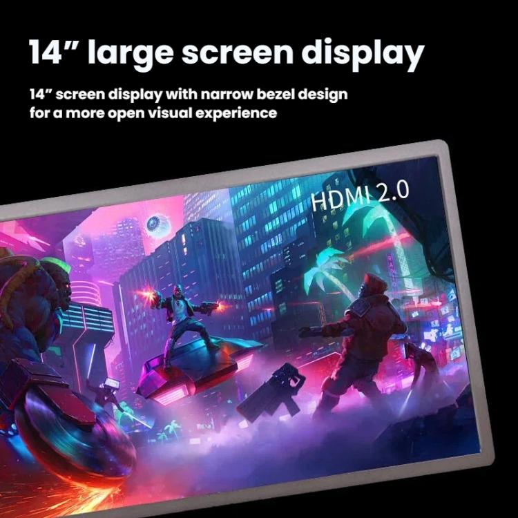 HYX-14R 14-Inch Portable Monitor USB-C & HDMI-Compatible Laptop Second Screen