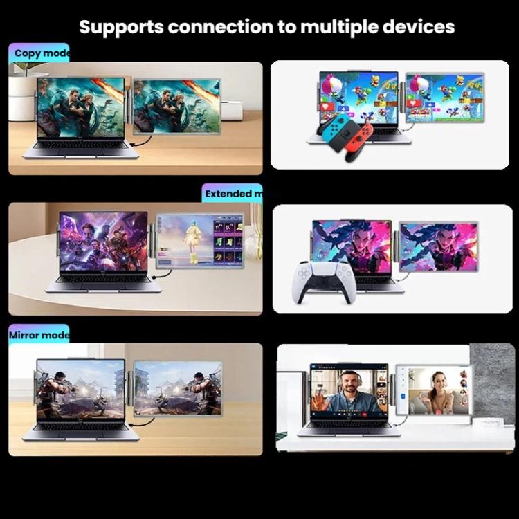 HYX-14R 14-Inch Portable Monitor USB-C & HDMI-Compatible Laptop Second Screen