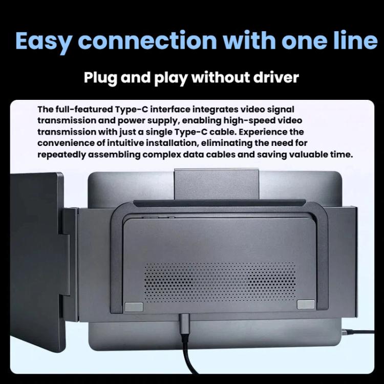 HYX-14R 14-Inch Portable Monitor USB-C & HDMI-Compatible Laptop Second Screen