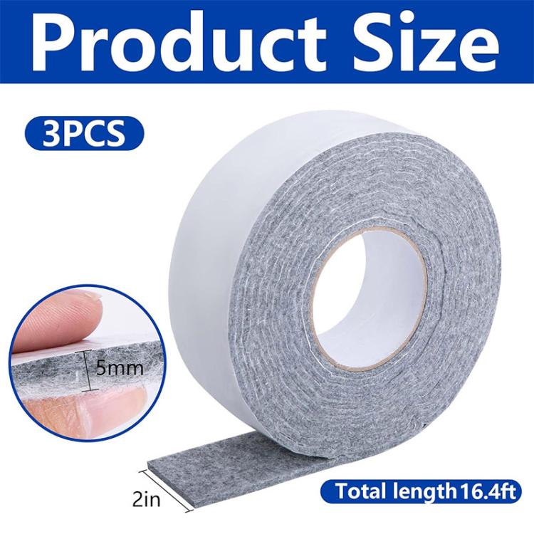 3pcs Windows Self-Adhesive Anti-Condensation Water Absorption Strips Moisture Absorption Felt Strips For Bedroom Bathroom