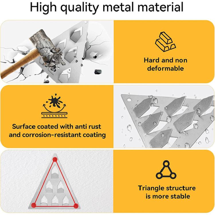 12pcs Push-In Acoustic Panel Clamp Triangle Base For Acoustic Panel Installation