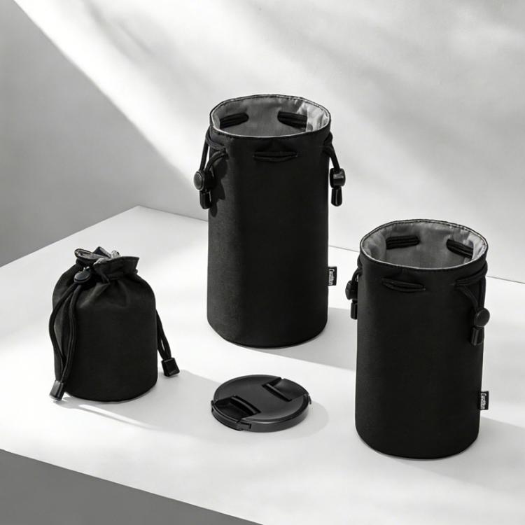 Cwatcun D296 Medium Camera Lens Pouch Lightweight Soft Shockproof Camera Inner Case