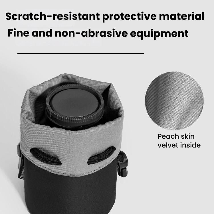 Cwatcun D296 Small Camera Lens Pouch Lightweight Soft Shockproof Camera Inner Case