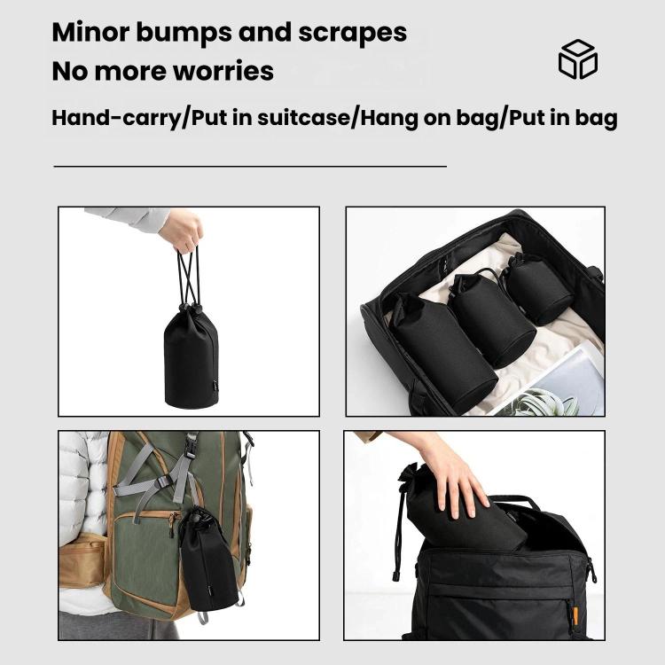 Cwatcun D296 Small Camera Lens Pouch Lightweight Soft Shockproof Camera Inner Case