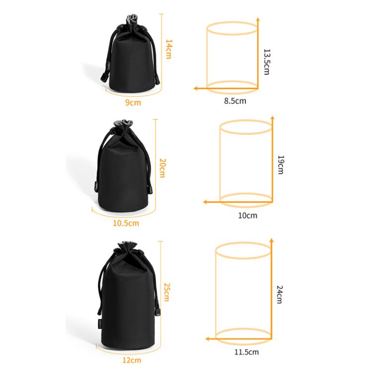Cwatcun D296 Medium Camera Lens Pouch Lightweight Soft Shockproof Camera Inner Case