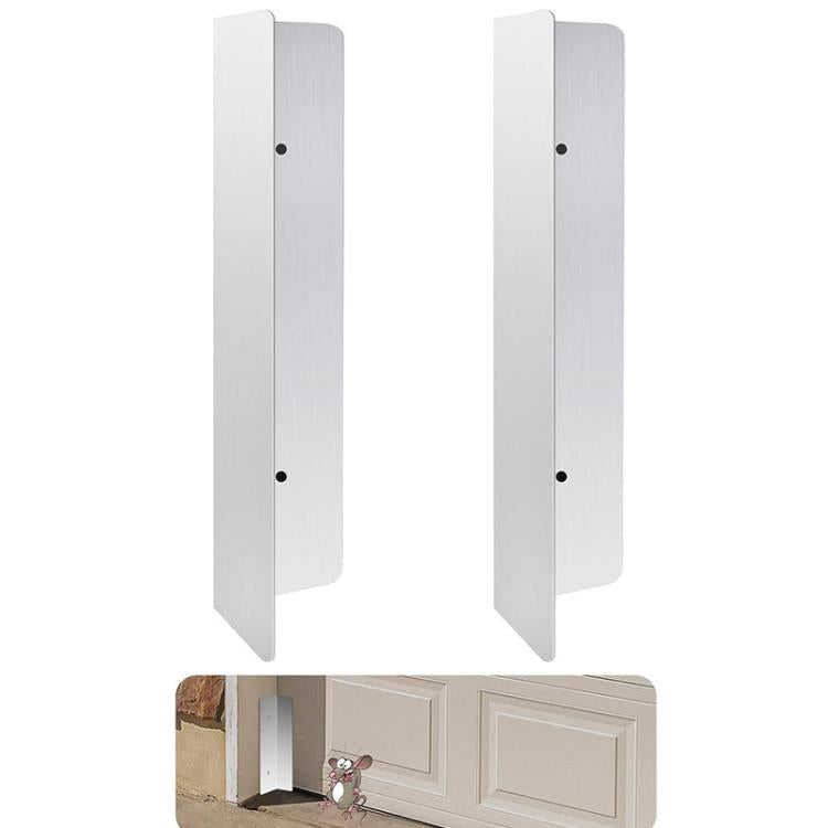 2pcs Stainless Steel Garage Door Seal Baffle Anti-Snake & Anti-Rodent Device
