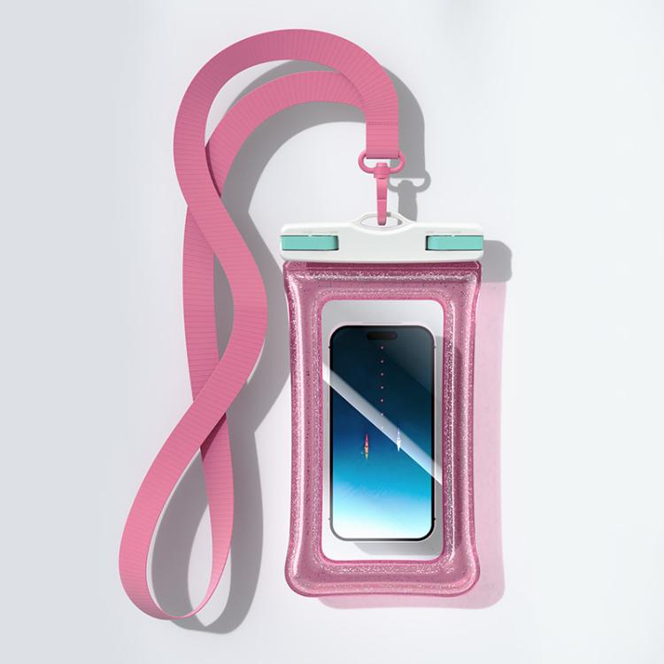 IPX8 Waterproof Phone Case Floating Touchscreen Pouch for Swimming Rafting Glitter