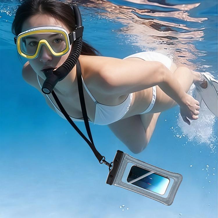IPX8 Waterproof Phone Case Floating Touchscreen Pouch for Swimming Rafting Glitter