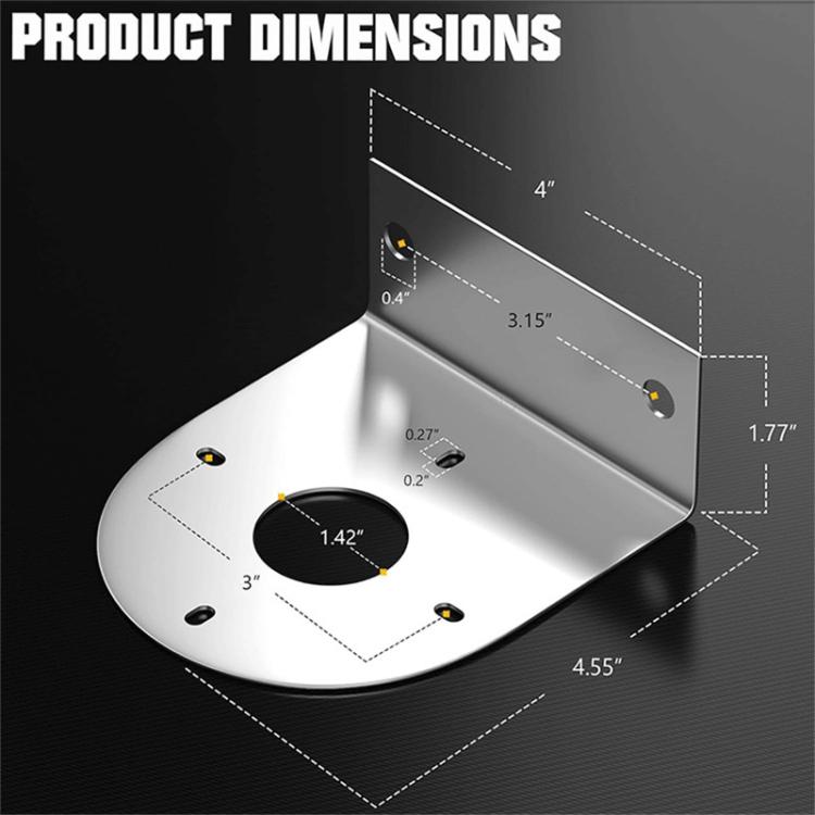2pcs Stainless Steel LED Light Mount For Trucks Vehicle Modified Chassis Light Base
