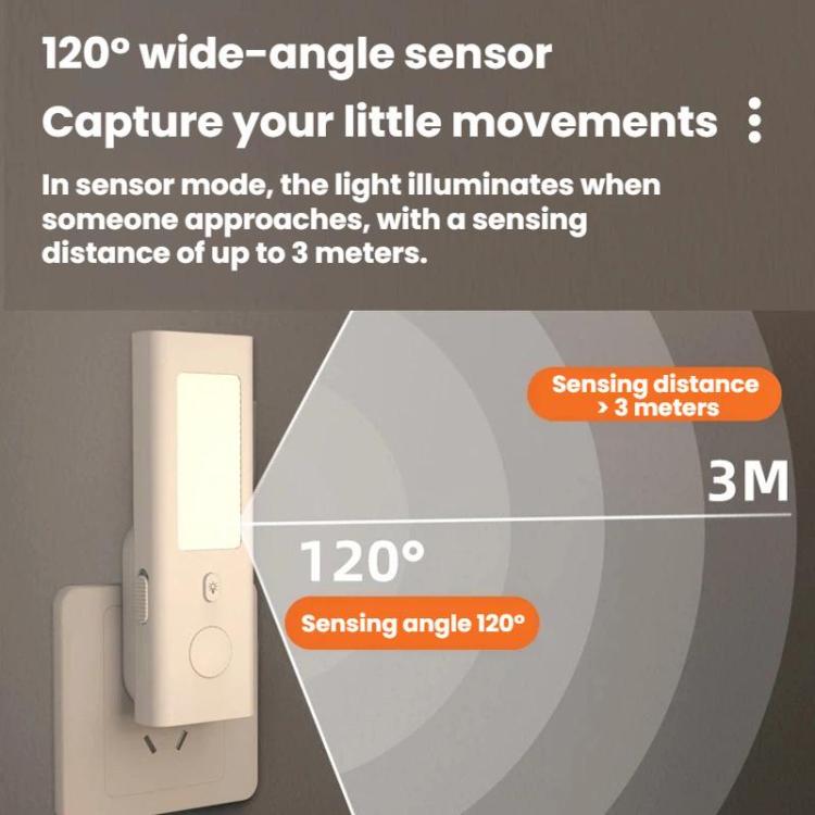 Human Body Induction Charging And Plug-In Dual-Use Night Light - US Plug