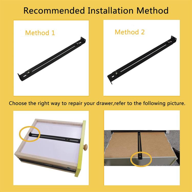 Drawer Repair Kit Furniture Reinforcement Repair Brackets For Wood / Particle Board / MDF Drawer Cabinets, Style: 1