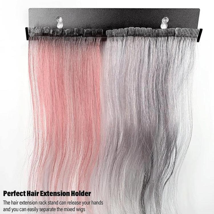 Metal Wig Display Stand Hair Extension Holder For Styling & Storage - Black