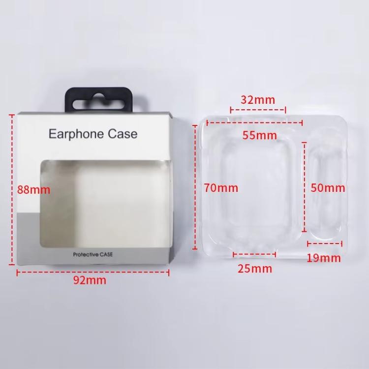 100pcs /Pack Earphone Case Packaging Box with Blister Tray Retail Ready Display Box For AirPods 3