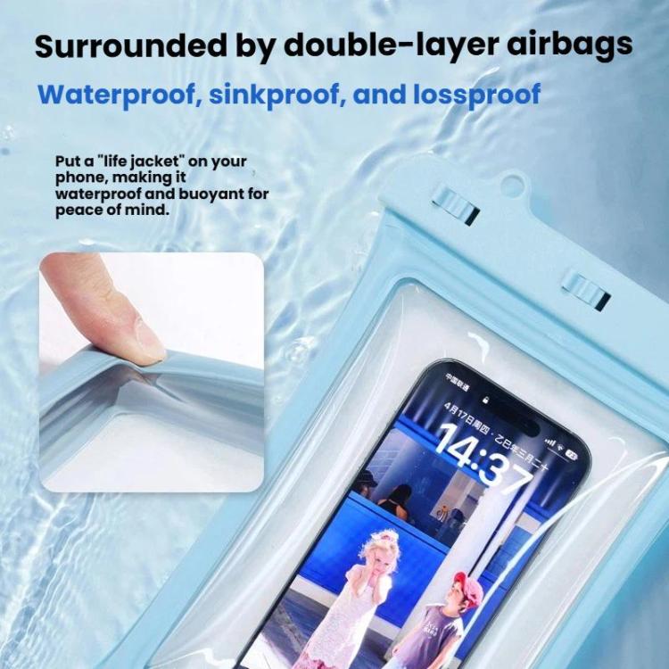 9-inch Double-Airbag Smartphone Waterproof Pouch Touchscreen Dry Bag for Beach Swimming