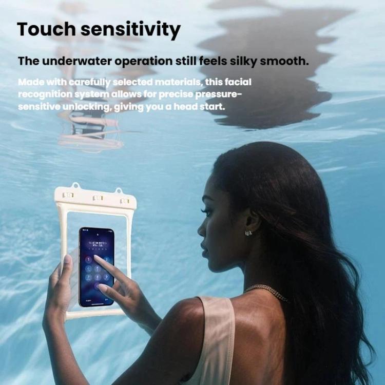 9-inch Double-Airbag Smartphone Waterproof Pouch Touchscreen Dry Bag for Beach Swimming