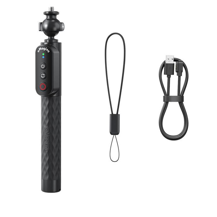 AMagisn Selfie Stick With Remote For Action Cameras & Smartphones, 5.1 Bluetooth, Extendable To 40in, Spec: Ballhead 1/4 Inch