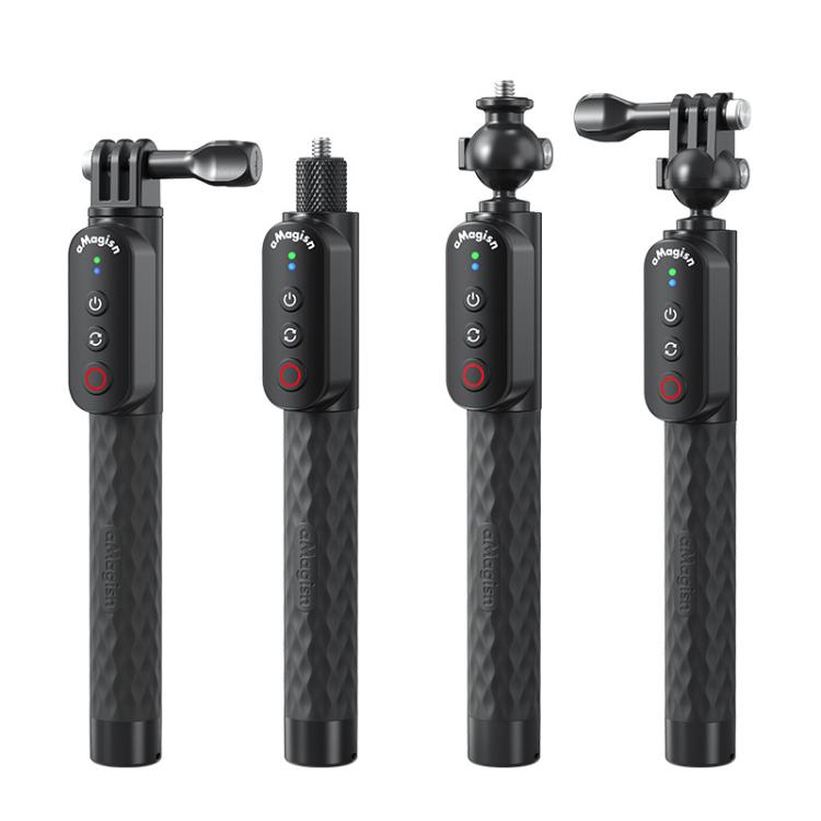 AMagisn Selfie Stick With Remote For Action Cameras & Smartphones, 5.1 Bluetooth, Extendable To 40in, Spec: 1/4 Inch